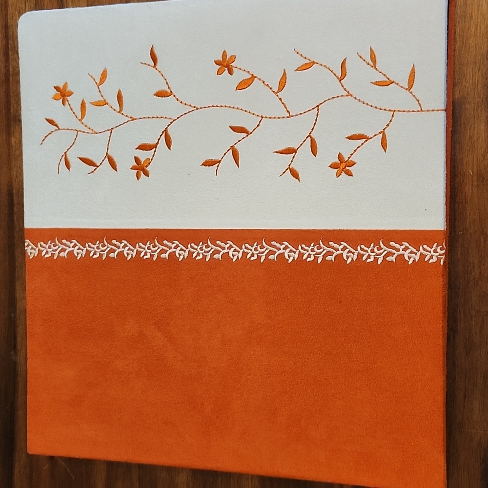 Orange and Ivory Velour Photo Scrapbook 12 By 12 Album